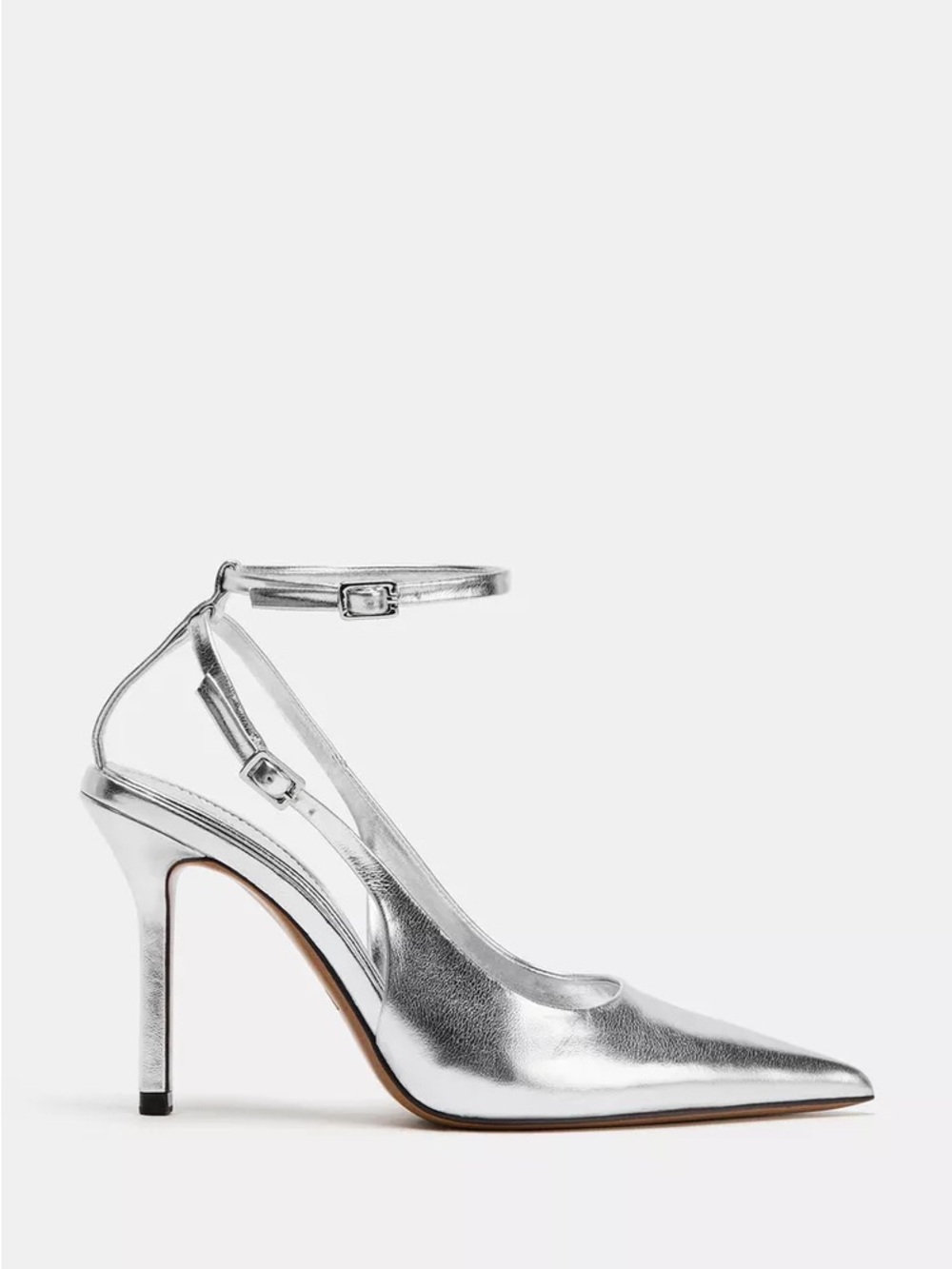 ZARA NWT METALLIC EFFECT SLINGBACK SHOES SIZE 6